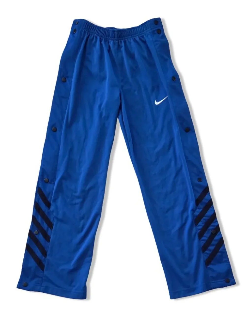 Nike Youth Large Snap Away Basketball Warm Up Pants Blue Athletic Track Joggers